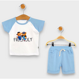 Бебешки Комплект 2 Части Friendly 62 92 См. Бял Океан Rainy