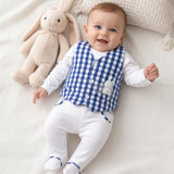 Бебешки Комплект 3 Части Boy 56 68 См. Бял Rainy