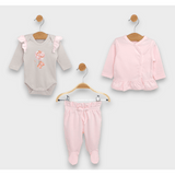 Set Rainy Baby 3 piese ursuleț de pluș cu baloane roz 48-62 cm.