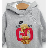 Set Rainy Baby de 2 piese Doi ursuleți 62-92 cm. gri