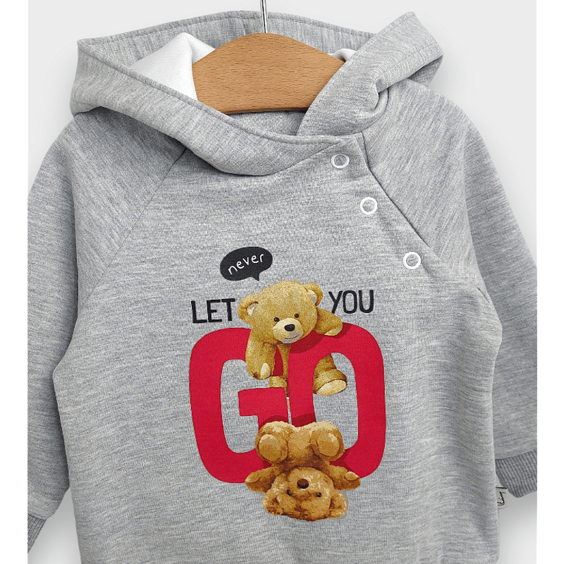 Set Rainy Baby de 2 piese Doi ursuleți 62-92 cm. gri