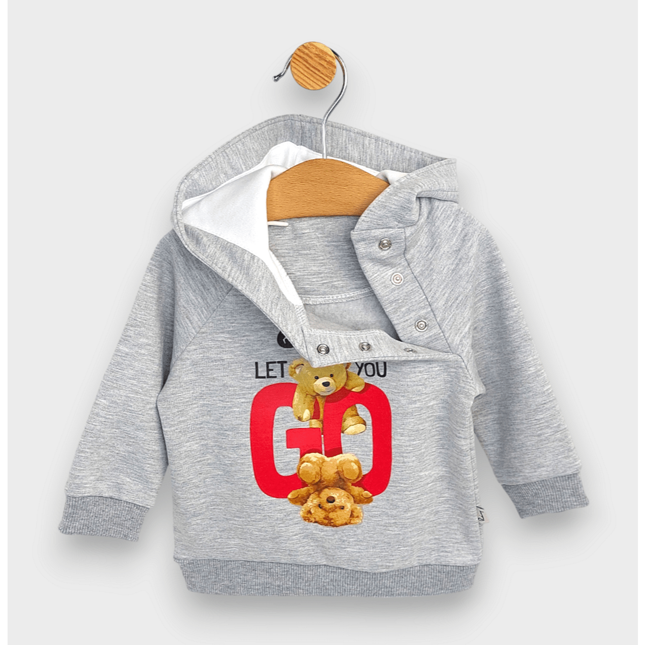 Set Rainy Baby de 2 piese Doi ursuleți 62-92 cm. gri