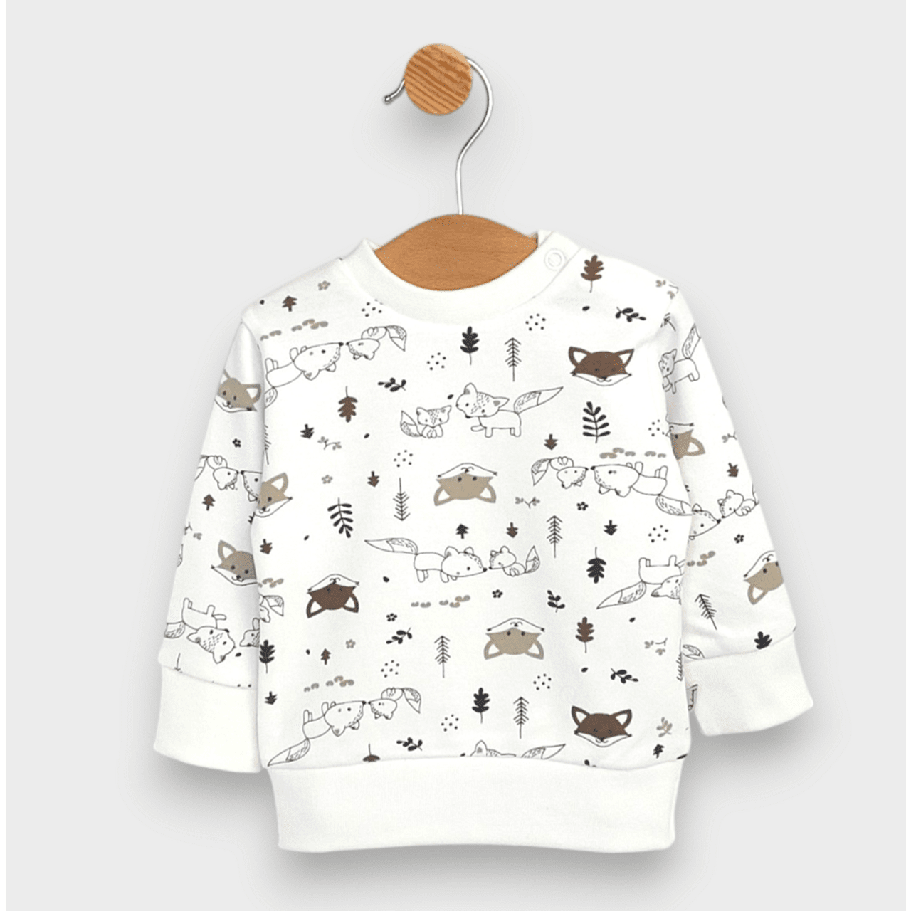 Set de 2 jucării Style Rainy Baby cu model vulpi 62-92 cm, culoare migdală