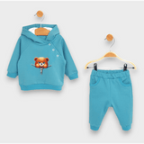 Set de 2 ursuleți de pluș Rainy Baby cu fermoar 62-92 cm. Lemn de pin