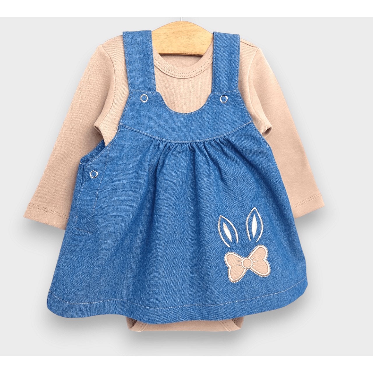 Rainy Бебешки Комплект От 2 Части Панделка С Уши 62-92 См. Бадем