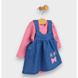 Rainy Бебешки Комплект От 2 Части Панделка С Уши 62-92 См. Роза