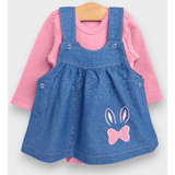 Rainy Бебешки Комплект От 2 Части Панделка С Уши 62-92 См. Роза