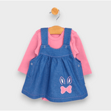 Rainy Бебешки Комплект От 2 Части Панделка С Уши 62-92 См. Роза