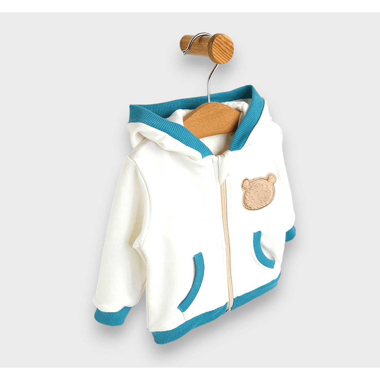 Set de 2 ursuleți de pluș Rainy Baby 62-92 cm. Ecru/Pin