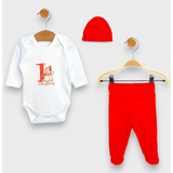 Бебешки Комплект От 3 Части 1st Christmas 56 62 См. Червен Rainy