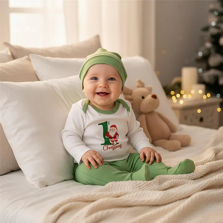 Бебешки Комплект От 3 Части 1st Christmas 56 62 См. Гора Rainy