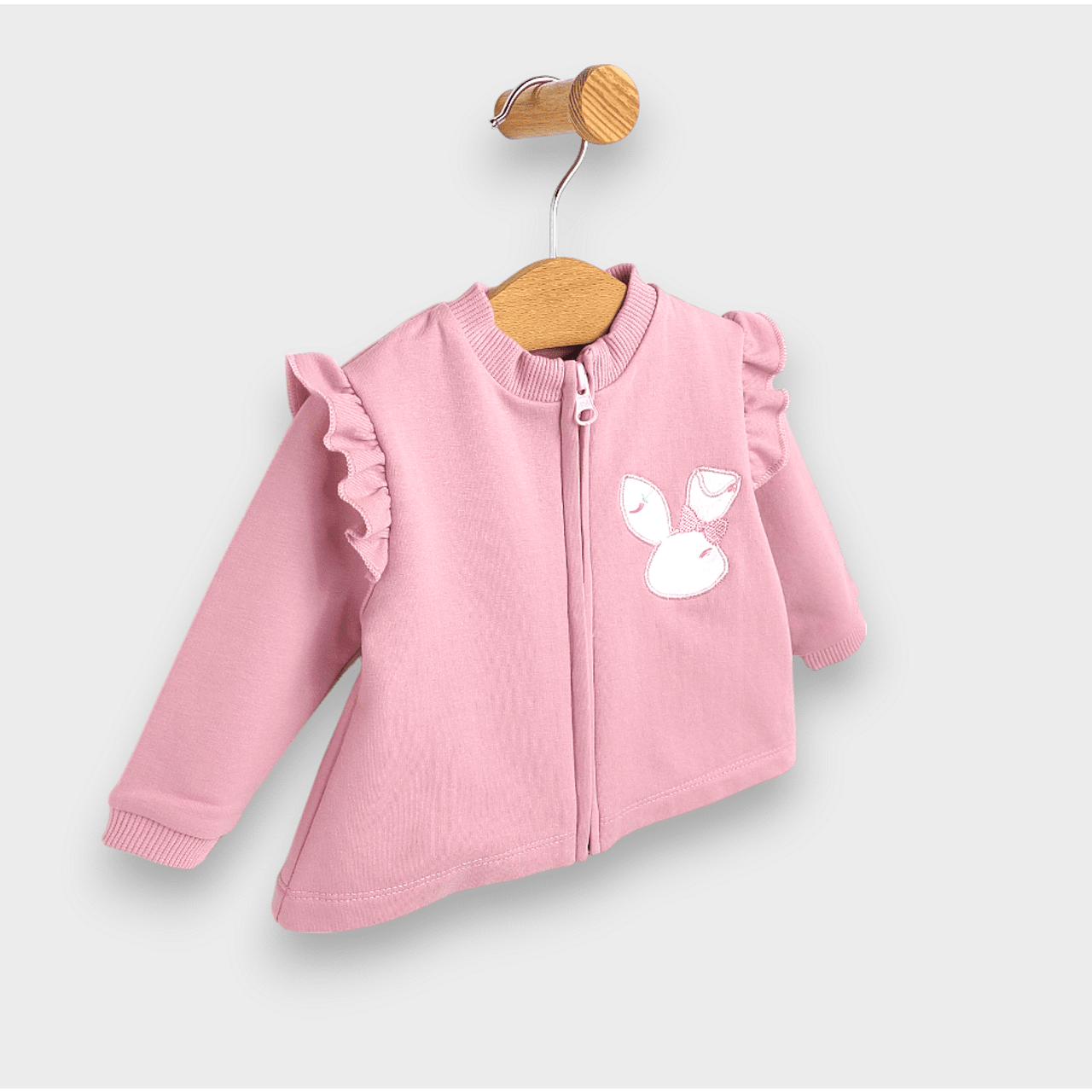 Rainy Бебешки Комплект От 3 Части Зайче 62-92 См. Пепел От Рози