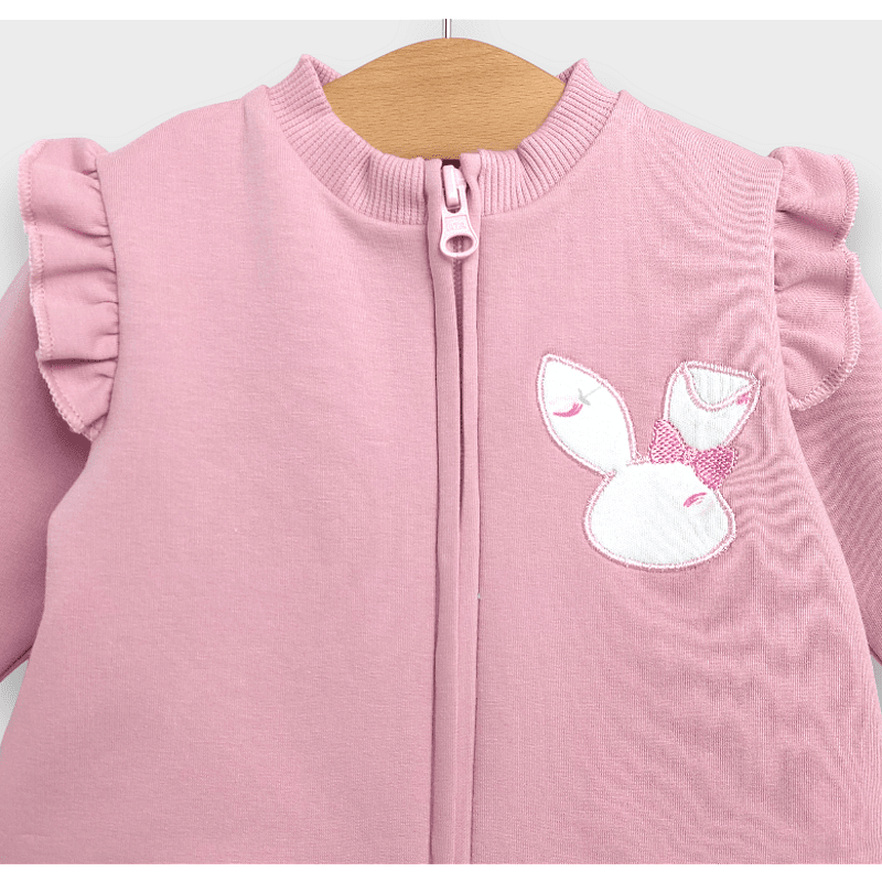 Rainy Бебешки Комплект От 3 Части Зайче 62-92 См. Пепел От Рози