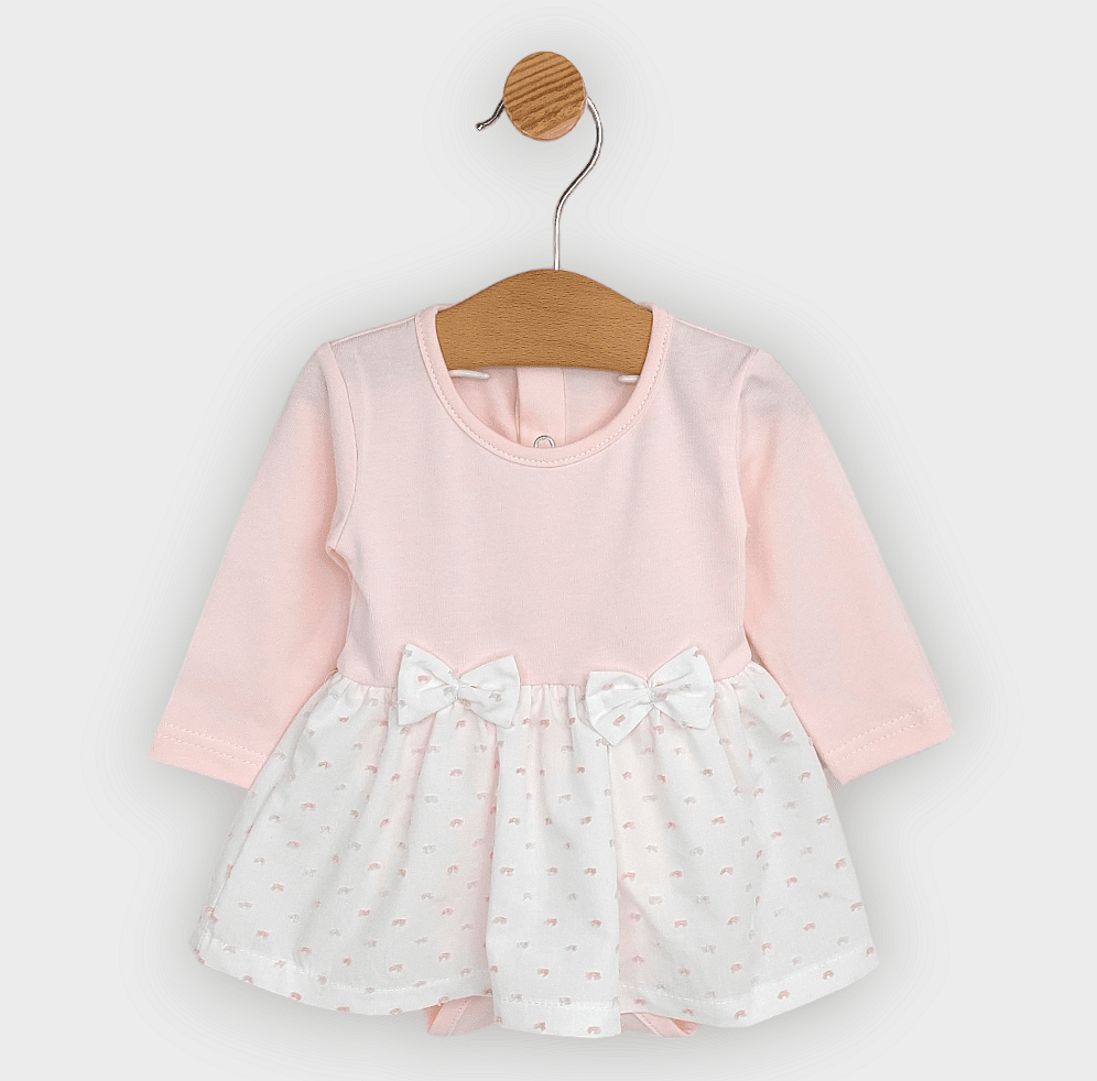 Set de înscriere pentru bebeluși ploioși cu rochie cu panglică din 6 piese