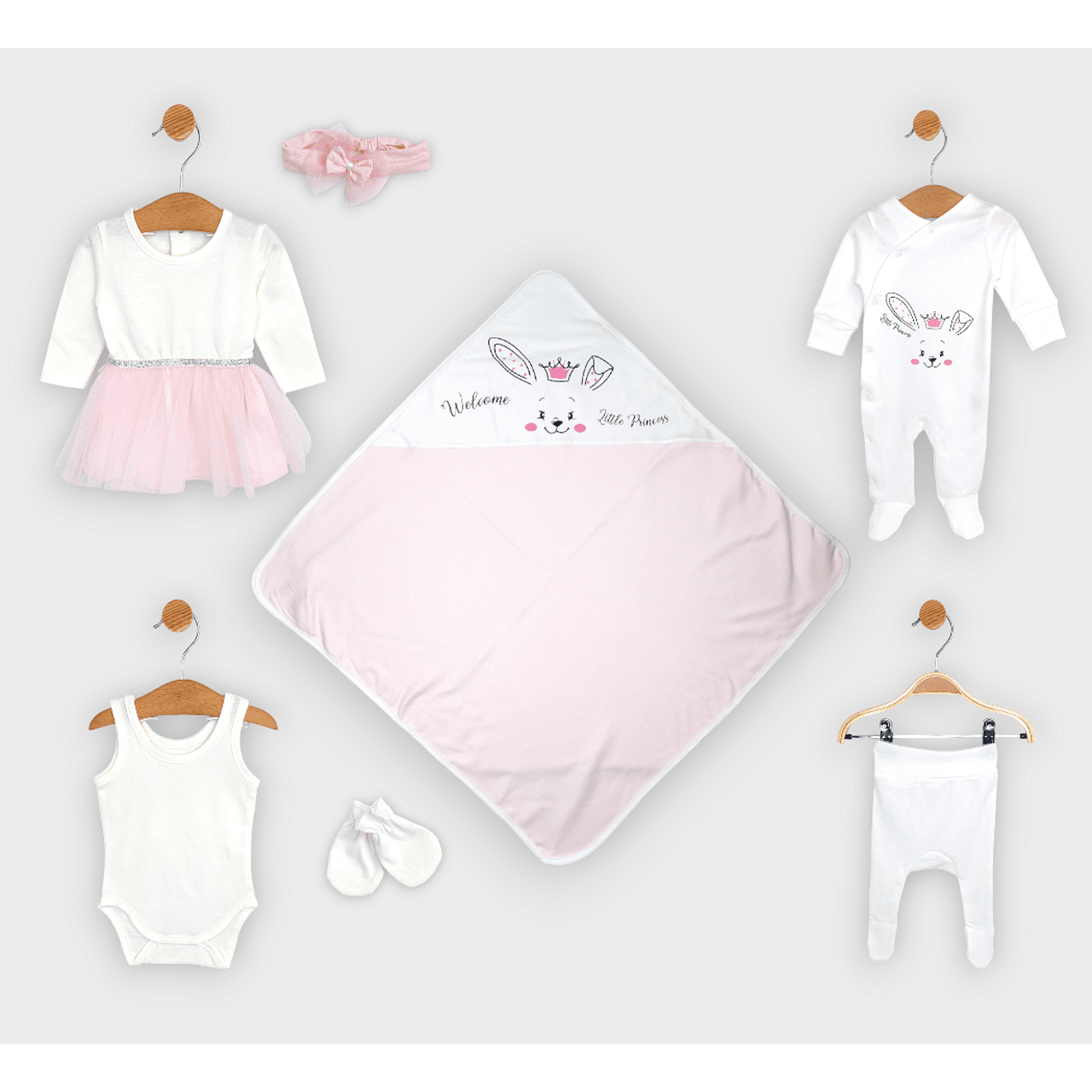 Бебешки Комплект За Изписване 7ч. Welcome Little Princess Rainy