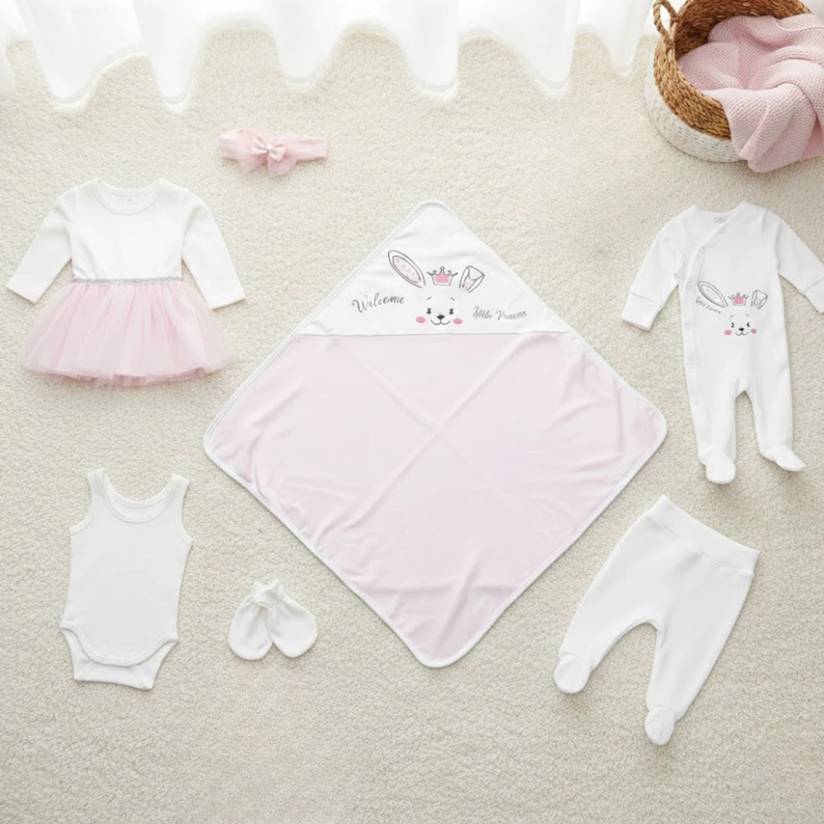 Бебешки Комплект За Изписване 7ч. Welcome Little Princess Rainy