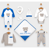 Set de scris Rainy Baby cu 8 piese Hello Dog, culoare cobalt