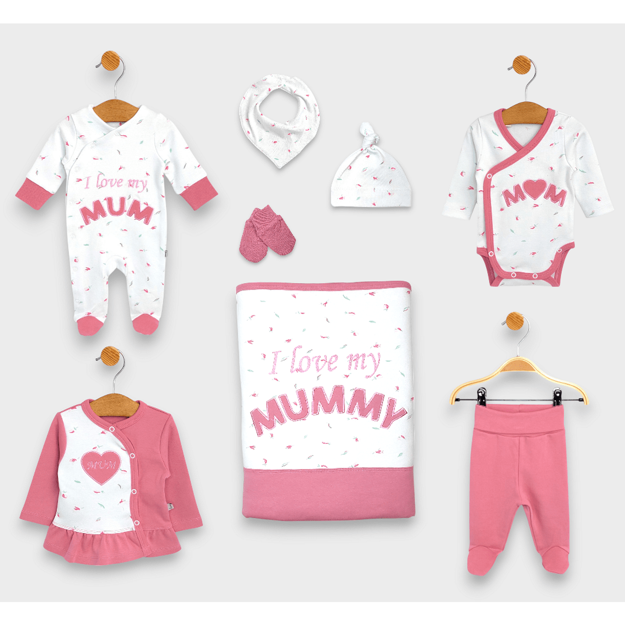 Бебешки Комплект За Изписване 8ч. I Love My Mummy Rainy