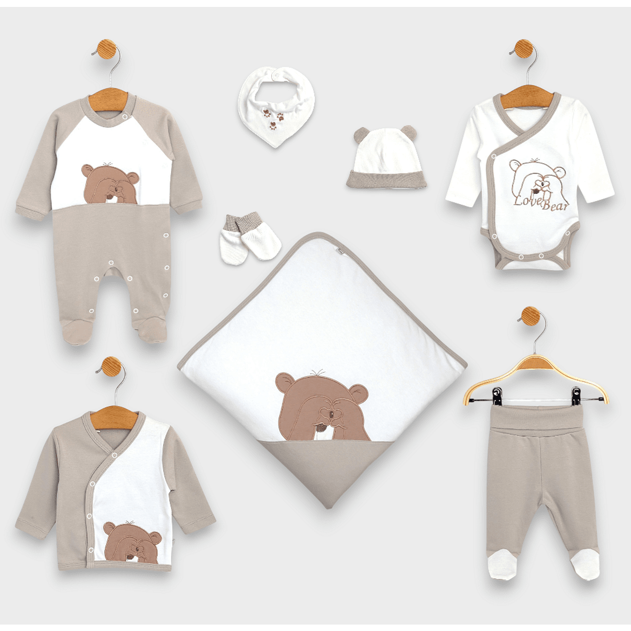 Rainy Бебешки Комплект За Изписване 8Ч. Love Bear