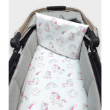 Rainy Бебешки комплект за количка 2 части Еднорог розов