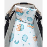 Rainy Бебешки комплект за количка 2 части Мече на облак резеда