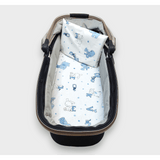 Set cărucior Rainy Baby 2 piese ursuleț de pluș cu litere albastru