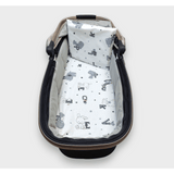 Set cărucior Rainy Baby 2 piese ursuleț de pluș cu litere gri