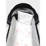 Rainy Бебешки Комплект За Количка 2 Части Розови Глухарчета-Екрю