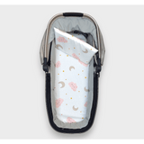 Set cărucior Rainy Baby 2 piese, nori roz