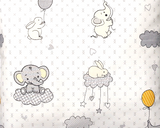 Бебешки Комплект За Количка 2 Части Слонче С Балонче Сив Rainy