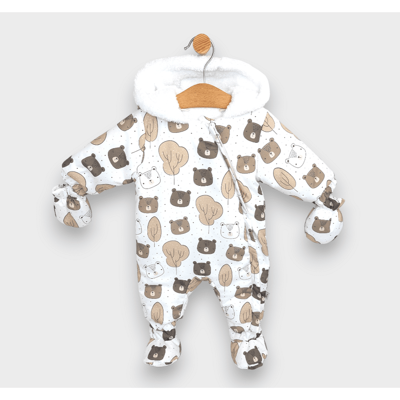 Бебешки Космонавт Bears And Trees 56 86 См. Бял Rainy