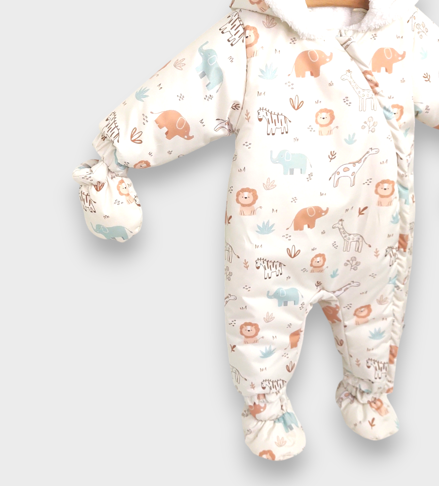 Бебешки Космонавт Little Animals 56 86 См. Екрю Rainy