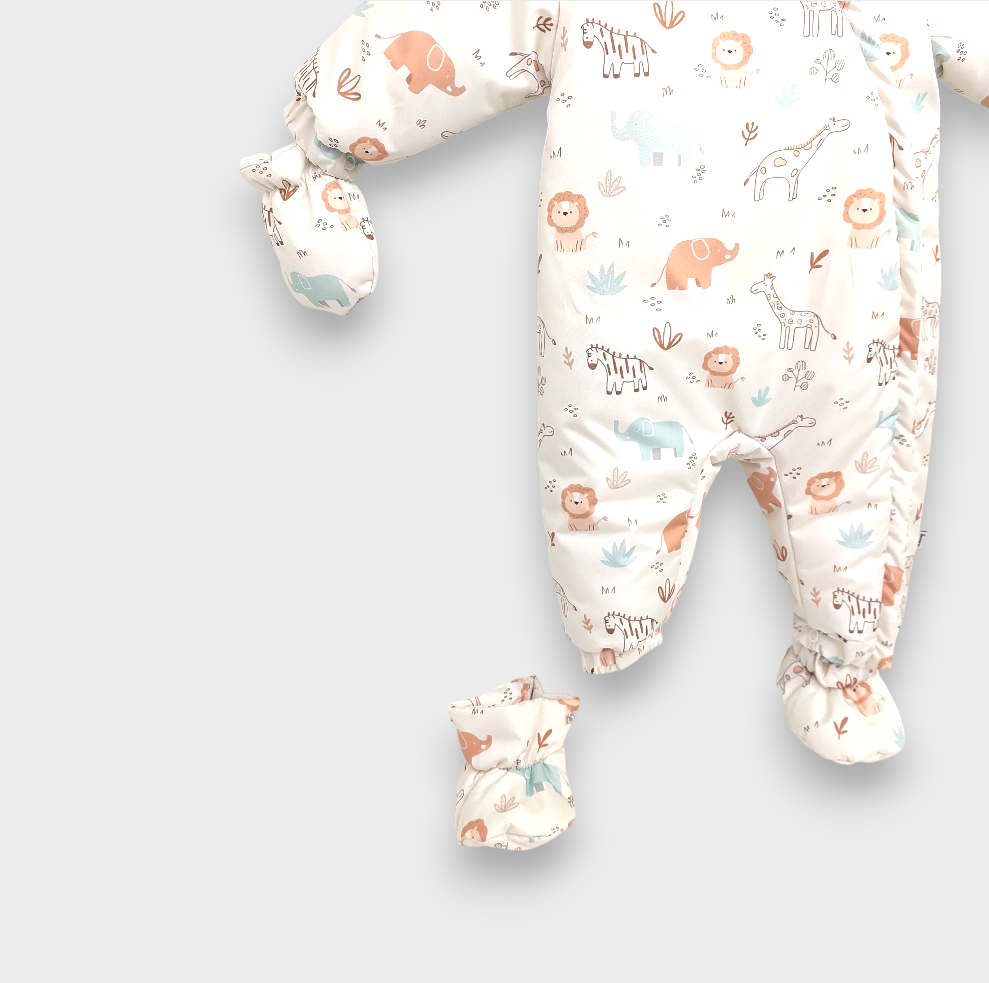 Бебешки Космонавт Little Animals 56 86 См. Екрю Rainy