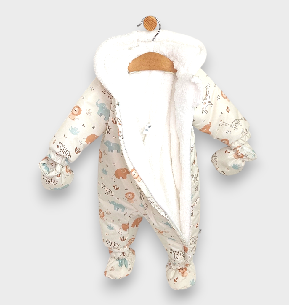 Бебешки Космонавт Little Animals 56 86 См. Екрю Rainy