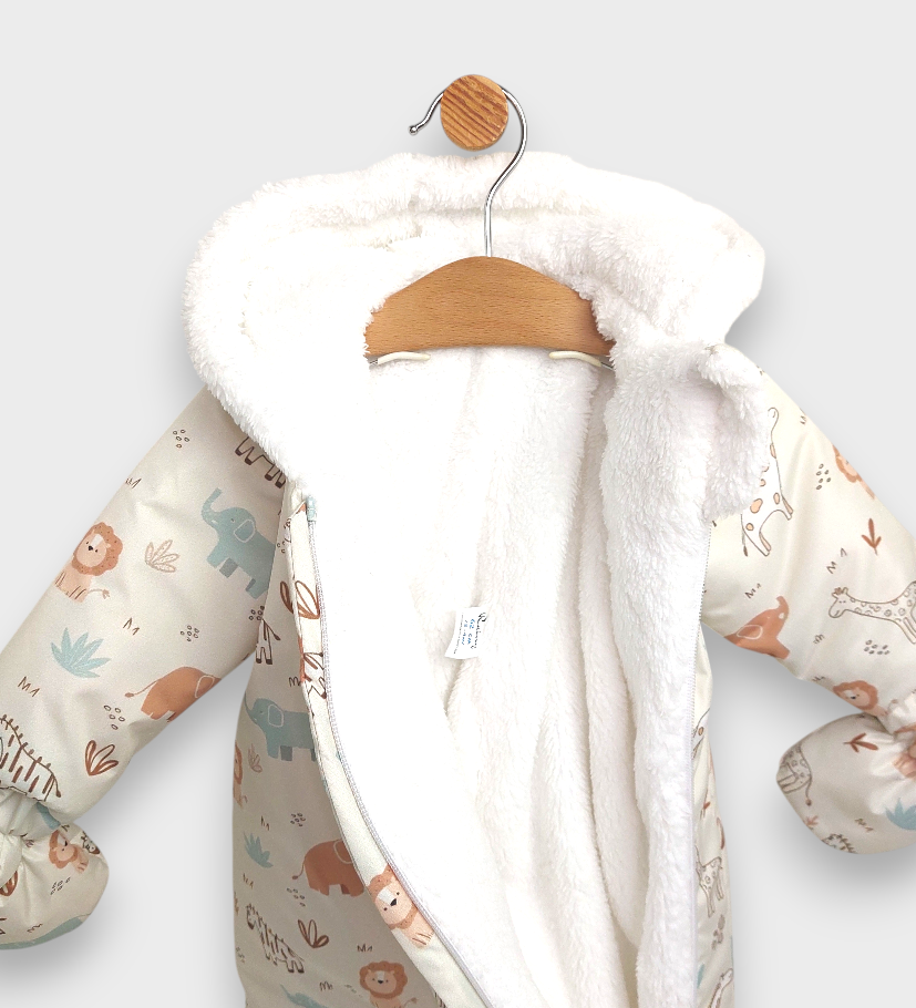 Бебешки Космонавт Little Animals 56 86 См. Екрю Rainy