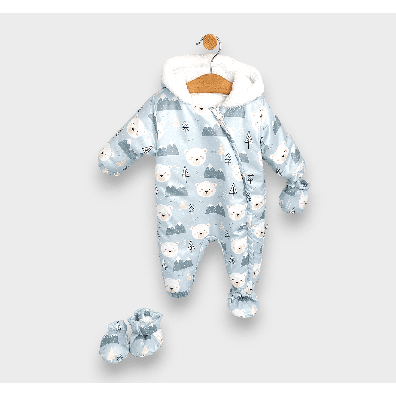 Jucărie ploioasă cu pui de astronaut, ursuleți polari, 56 - 86 cm, verde