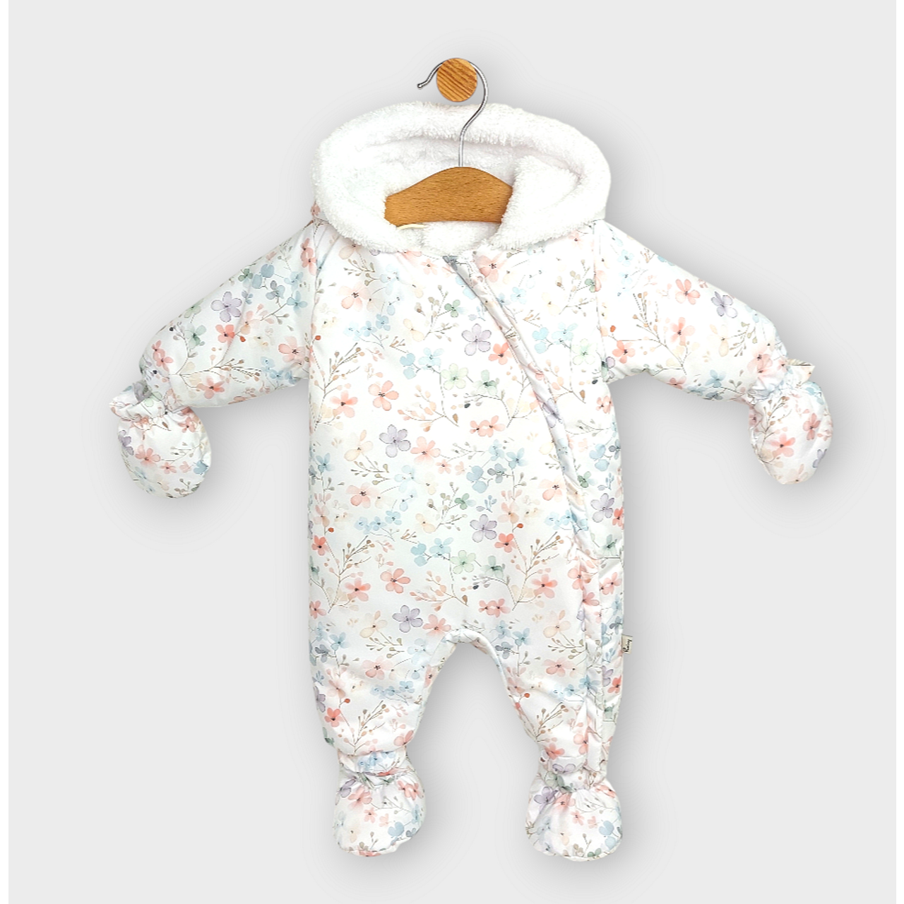 Бебешки Космонавт Flowers 56 86 См. Бял Rainy
