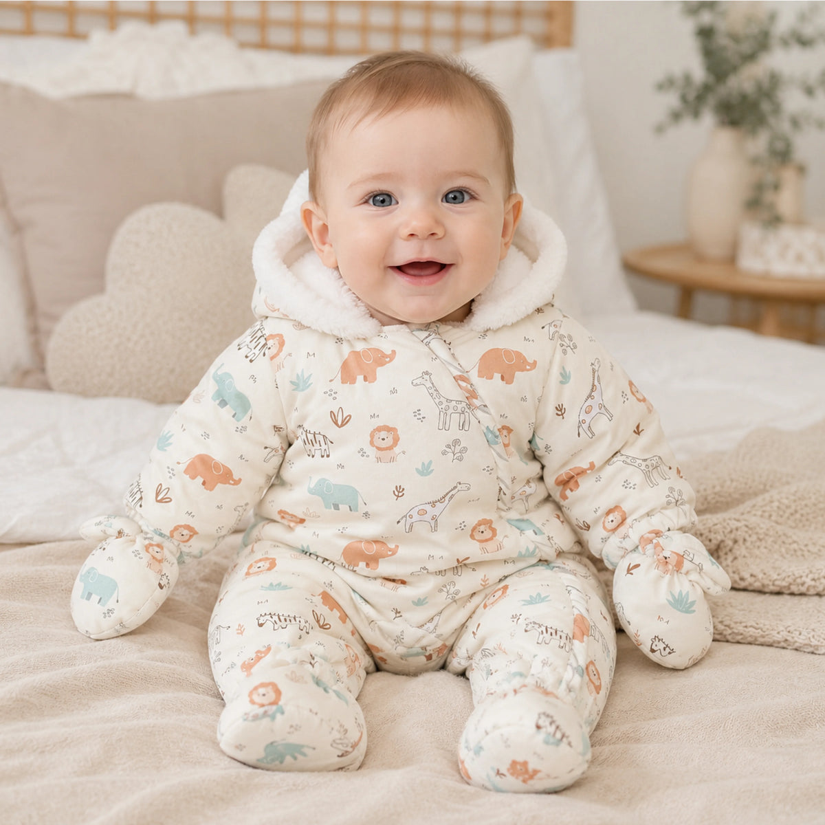 Бебешки Космонавт Little Animals 56 86 См. Екрю Rainy