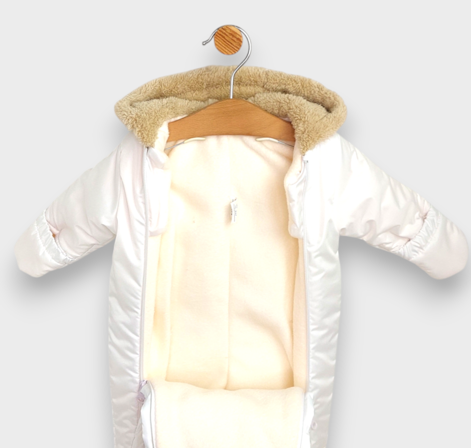 Бебешки Космонавт Пухено Мече 56 86 См. Бял Rainy