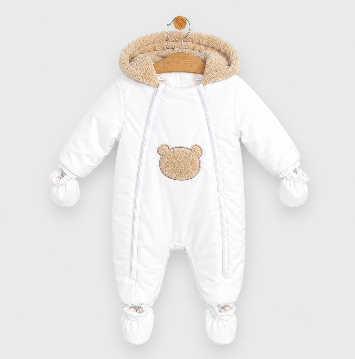 Бебешки Космонавт Пухено Мече 56 86 См. Бял Rainy