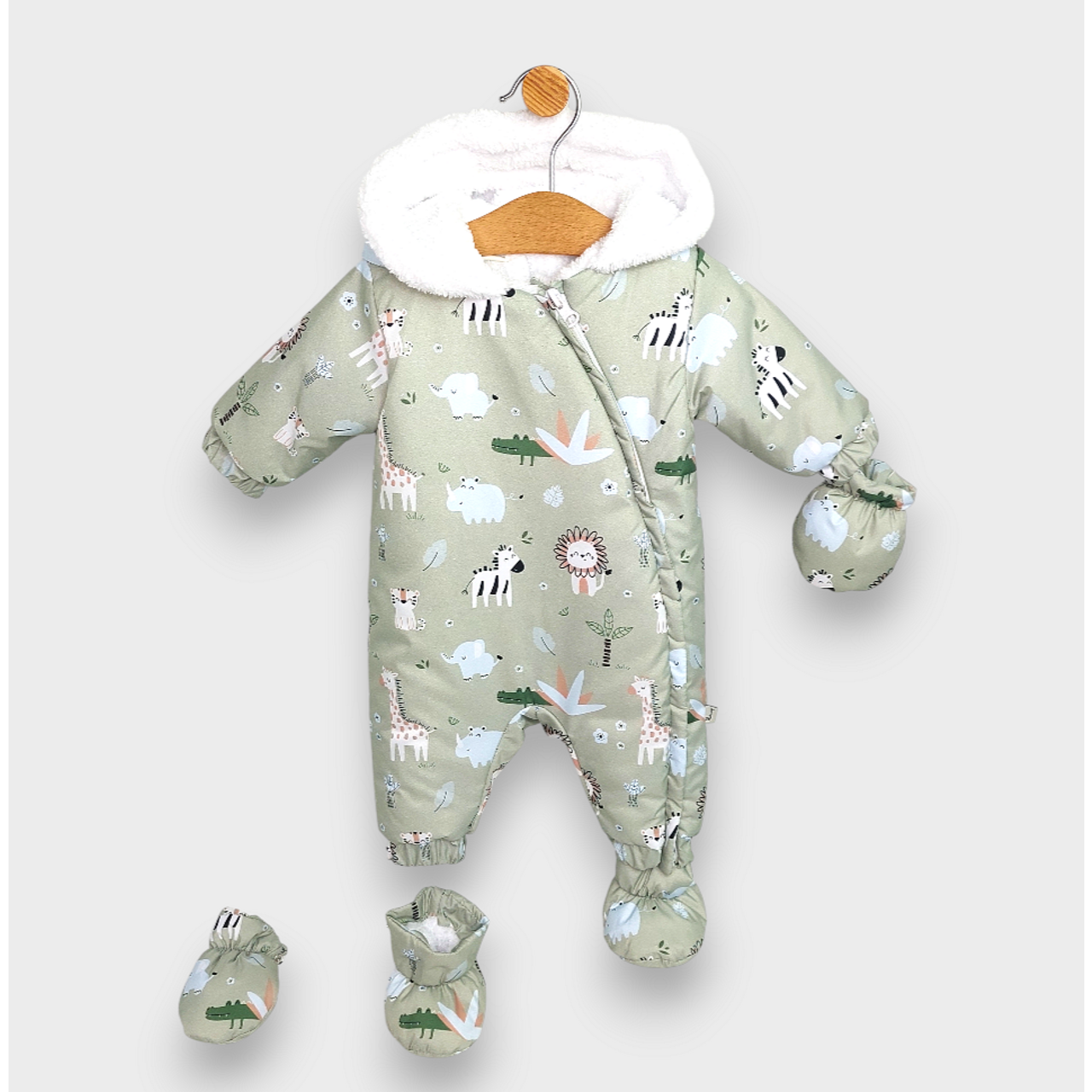 Бебешки Космонавт Safari 56 86 См. Зелен Rainy