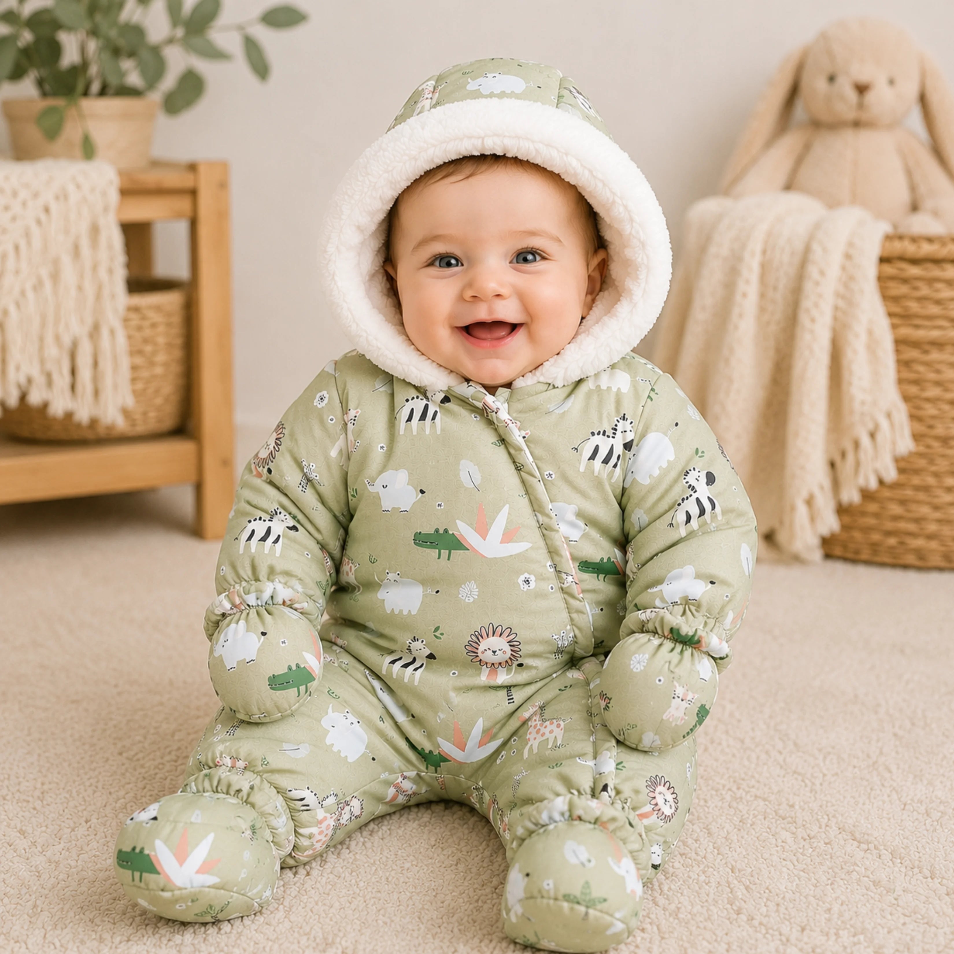 Бебешки Космонавт Safari 56 86 См. Зелен Rainy