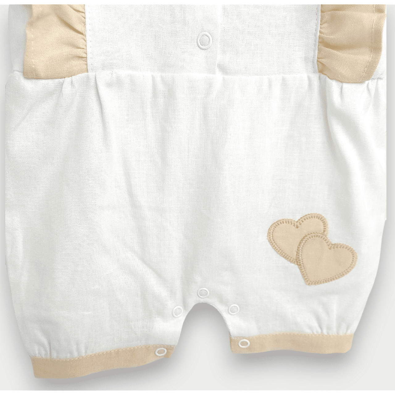 Rainy Premium Бебешки Ленен Гащеризон С Харбали 56-80См. Сърца