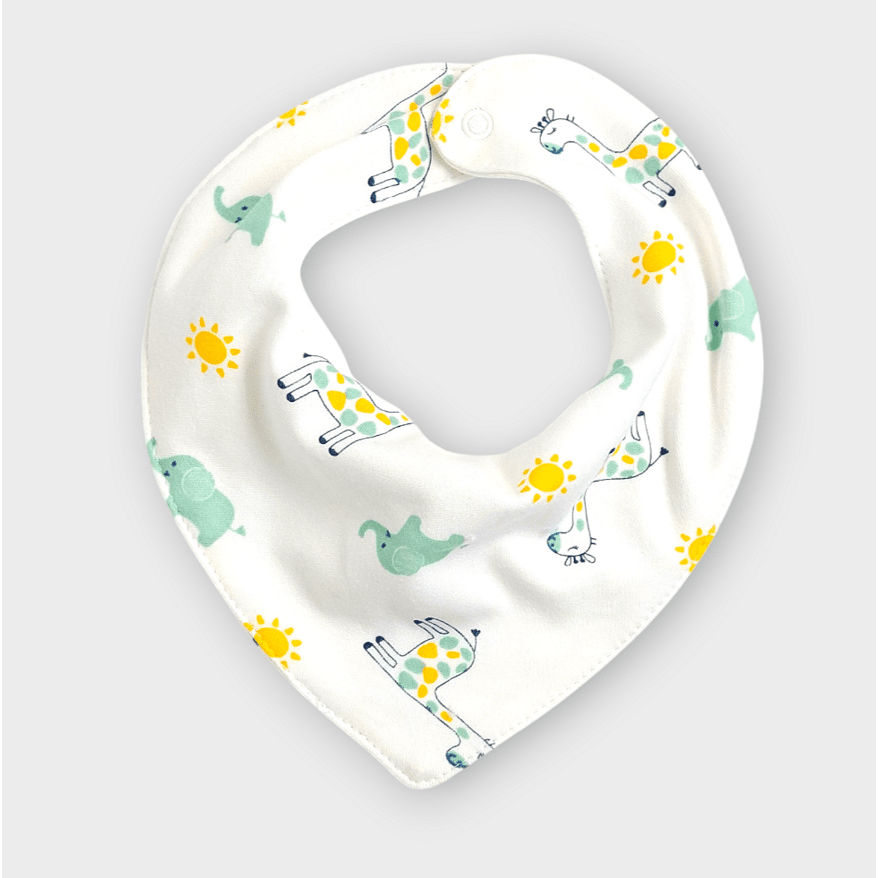 Bavetă Rainy pentru bebeluși - Bandana Girafă și Elefant