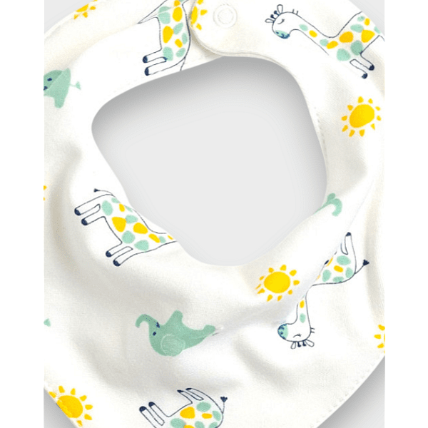 Bavetă Rainy pentru bebeluși - Bandana Girafă și Elefant