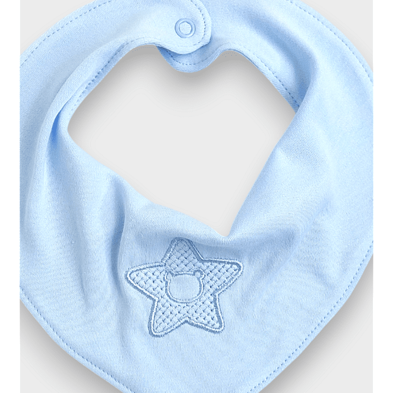 Bavetă ploioasă pentru bebeluși cu stea și ursuleț de pluș