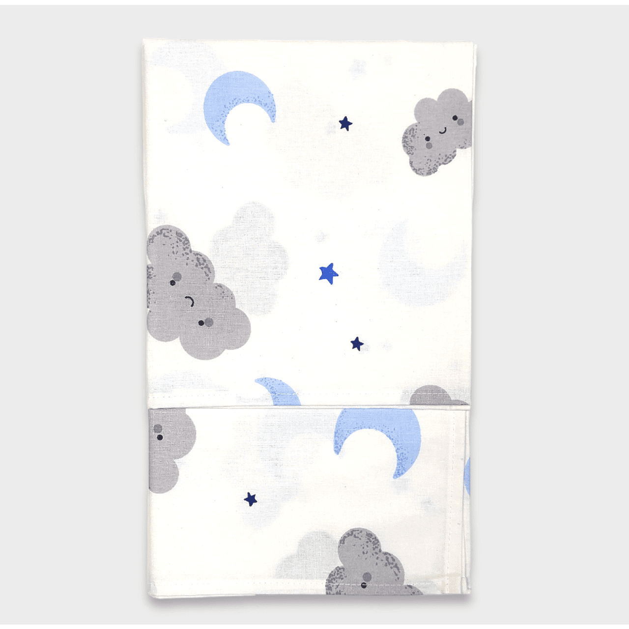 Бебешки Плик За Олекотена Завивка 90х120см Сиви Облаци Rainy