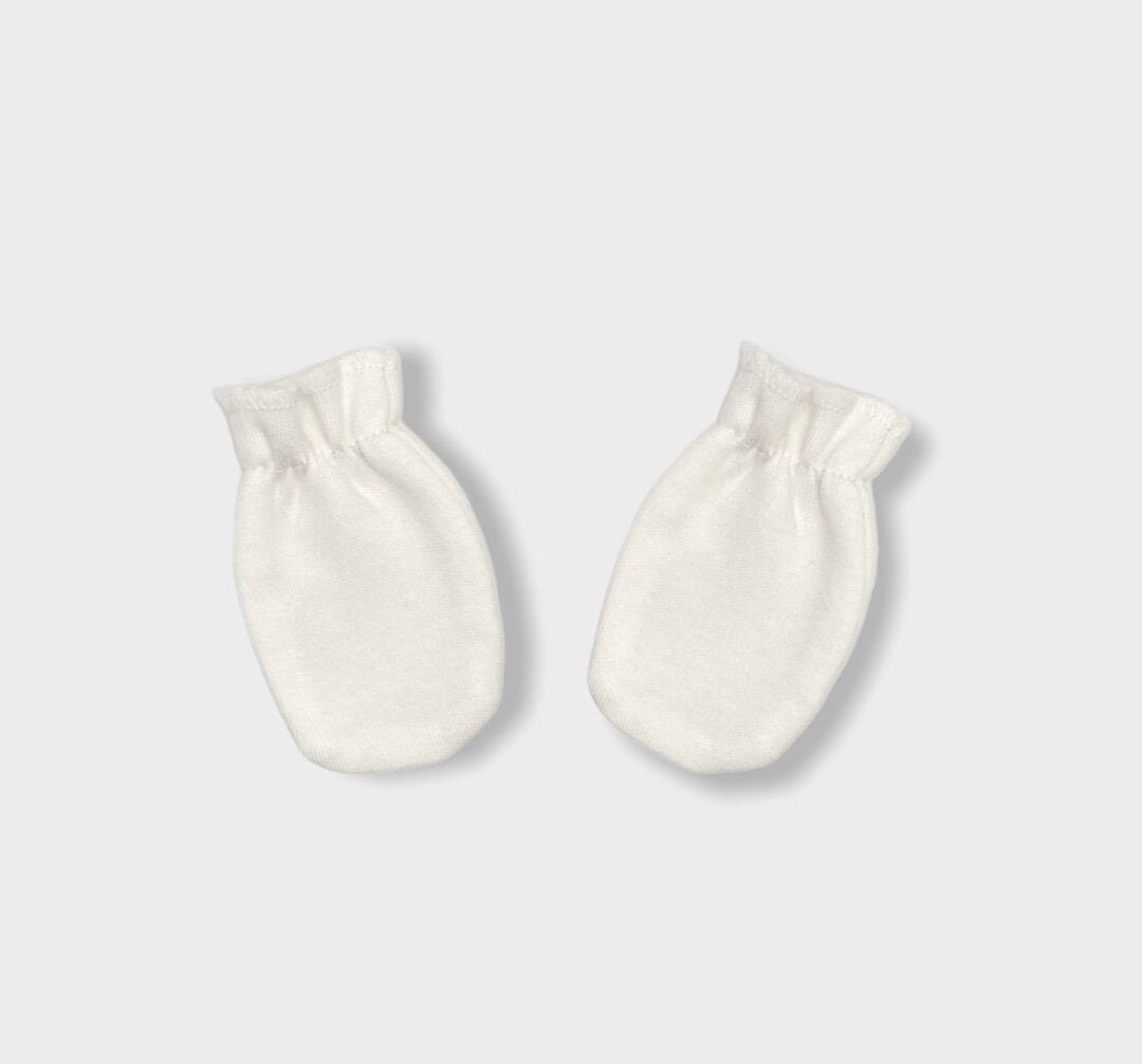 Mănuși de ploaie pentru bebeluși cu elastic ecru