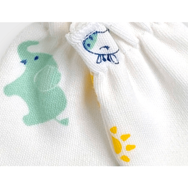 Mănuși de ploaie pentru bebeluși cu elastic girafă și elefant