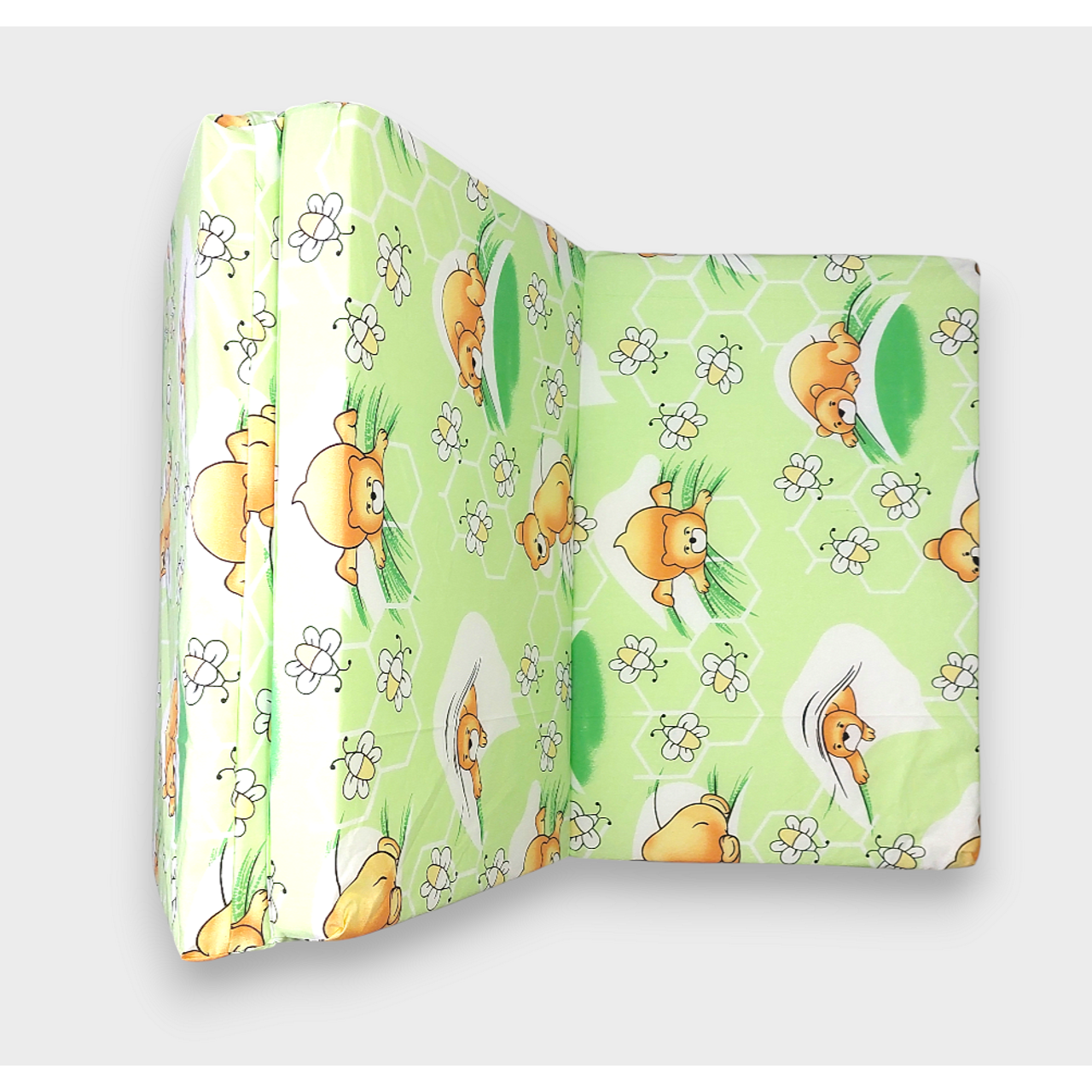 Бебешки Сгъваем Матрак 60х120 См. Мече С Пчелички Rainy